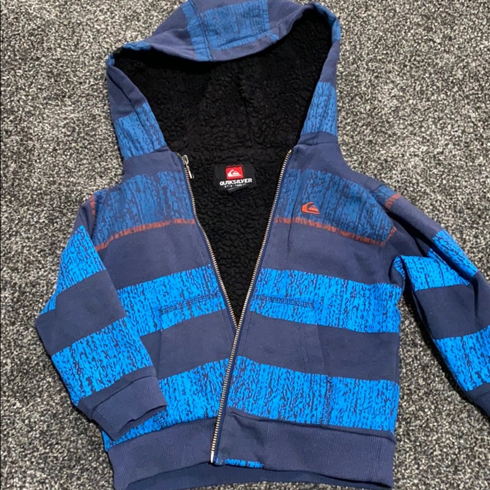 Quiksilver Boys Sherpa Lined Hoodie Sweatshirt - Picture 3 of 4